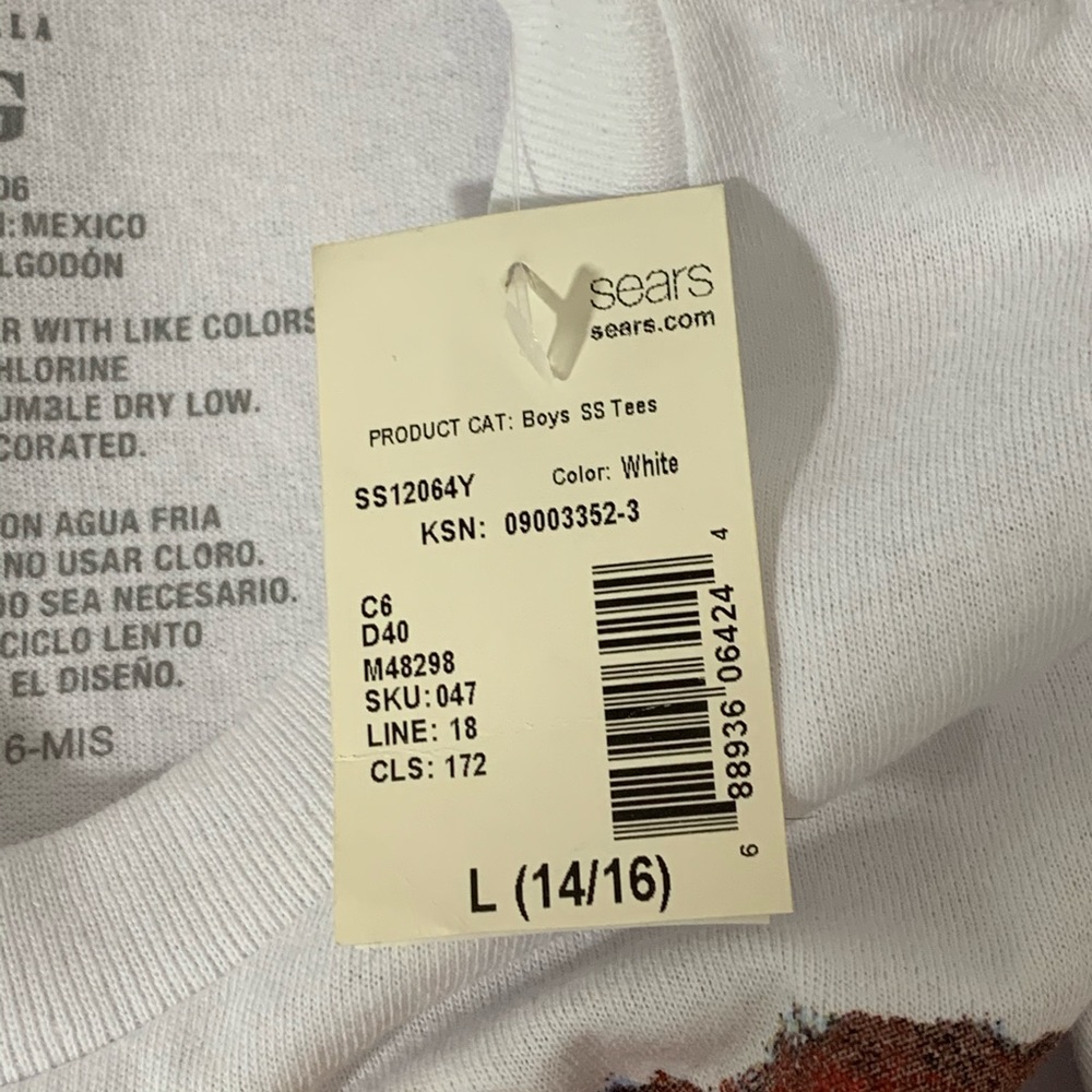 5 Star T-Shirt American Flag Made In America Sz L - Picture 5 of 5